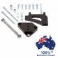 FORD FALCON MUSTANG WINDSOR 289 302 SERPENTINE PULLEY AND BRACKET COMPLETE KIT WITH AIR CONDITIONING USING SAGINAW  POWER STEERING PUMP BLACK FINISH